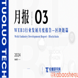 2024年3月Web3行业月度发展报告区块链篇 |陀螺研究院